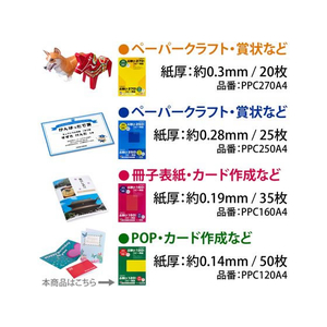 キョクトウ ぶ厚いコピー用紙120g／㎡ A4 50枚 F118015-PPC120A4-イメージ6