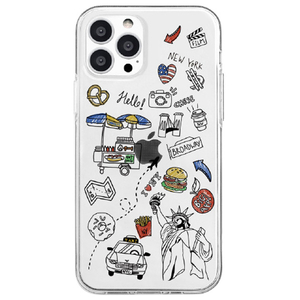 Dparks iPhone 13 Pro用ソフトクリアケース I LOVE NEWYORK DS21185I13P-イメージ1