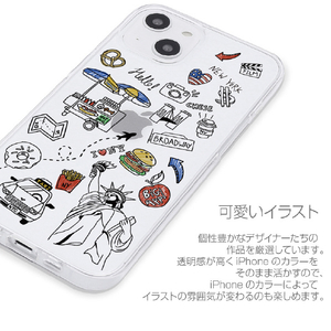 Dparks iPhone 13 Pro用ソフトクリアケース I LOVE NEWYORK DS21185I13P-イメージ6