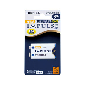 東芝 6P形充電式ニッケル水素電池 1個入 IMPULSE 6TNH22A-イメージ1