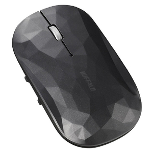BUFFALO 薄型5ボタン Bluetooth BlueLEDマウス ジオメトリー ブラック BSMBB530GBK-イメージ4