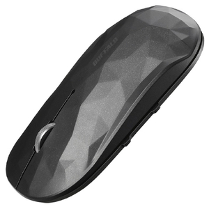 BUFFALO 薄型5ボタン Bluetooth BlueLEDマウス ジオメトリー ブラック BSMBB530GBK-イメージ5