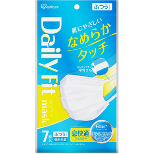 アイリスオーヤマ DAILY FIT なめらか ふつう 個包装 ホワイト 7枚 FC687TC-PK-DH7MW-イメージ2
