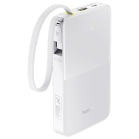 BASEUS EnerFill FC51 Bipow2 Pro ケーブル一体型 モバイルバッテリー 10000mAh 22．5W ムーンホワイト E0027601