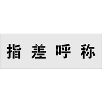 アイマーク ステンシル 指差呼称 文字サイズ100×100mm FC548HF-1029903