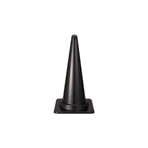 トラスコ中山 TRUSCO　カラーコーン　幅380mmX高さ700mm　ブラック TCC-BK-イメージ1