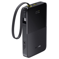 BASEUS EnerFill FC51 Bipow2 Pro ケーブル一体型 モバイルバッテリー 10000mAh 22．5W コズミックブラック E0027600