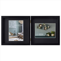 ハクバ フォトフレーム 2Lサイズ 2面 tetra(テトラ) ブラック FSQTT-BK2L2