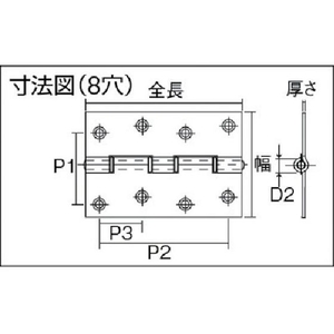 トラスコ中山 TRUSCO ステンレス製厚口蝶番 ナイロンリング 全長102mm (4個) FC827FT-2335549-イメージ3