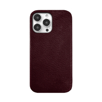 ABBI SIGNATURE iPhone 15 Pro用VINTAGE イタリアンレザー MagSafe対応バックカバー ワイン ABS26188I15PR