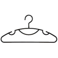 シンコハンガー セットハンガースリム ブラック 5本×24パック 1箱(24パック) F836932