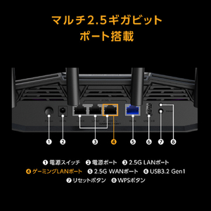 ASUS TUF Gaming BE9400 ブラック TUF-BE9400-イメージ2
