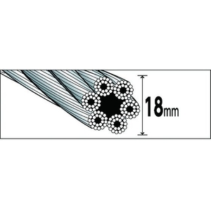 トラスコ中山 TRUSCO ワイヤーロープスリング Aタイプ アルミロック 18mm×1m FC917GZ-8191703-イメージ2