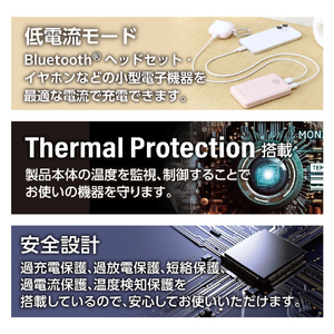 エレコム 残量表示機能付きモバイルバッテリー(10000mAh/22．5W) ピンク DE-C76-10000PN-イメージ8