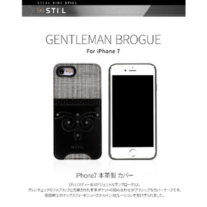 STI:L iPhone SE(第3世代)/SE(第2世代)/8/7用GENTLEMAN BROGUE ブラック ST8189I7-イメージ8