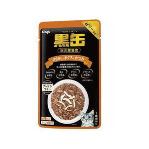 アイシア 黒缶パウチ ささみ入りまぐろとかつお 70g FCU9815-イメージ1
