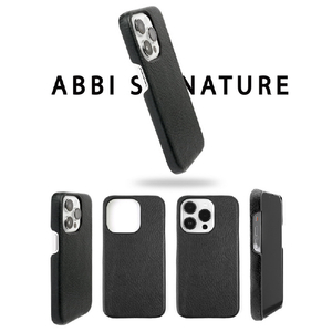 ABBI SIGNATURE iPhone 15 Pro用VINTAGE イタリアンレザー MagSafe対応バックカバー タン ABS26189I15PR-イメージ4