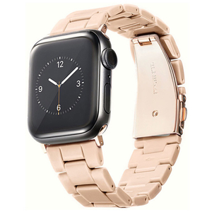 GAACAL Apple Watch Series 1-8/SE1-2/Ultra [42/44/45/49mm]用プラスチックバンド ピンクベージュ Z00147PBB-イメージ1