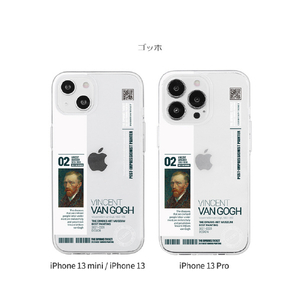 Dparks iPhone 13 Pro用ソフトクリアケース 美術館 チケット風 ゴッホ DS21190I13P-イメージ10