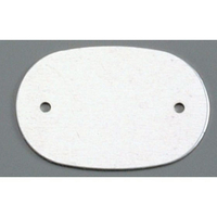 オオイ金属 アルマイト ネームプレート小判型 10枚入 378-B シルバー FC061LX-8060500