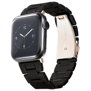 GAACAL Apple Watch Series 1-8/SE1-2 [38/40/41mm]用プラスチックバンド ブラック Z00147BKA-イメージ1