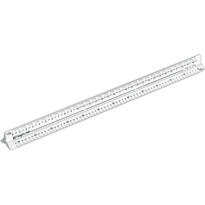 新潟精機 三角スケール 快段目盛 建築士用 30cm FC717NJ-TSB-30KD-イメージ1