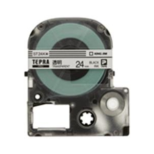 キングジム テプラ PROテープカートリッジ 透明ラベル 24mm幅 透明/黒文字 透明 ST24K-イメージ2