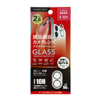 PGA iPhone 16/15用液晶全面保護ガラス 角割れ防止PETフレーム カメラプロテクターセット 高透明 PG-24AGLFPST