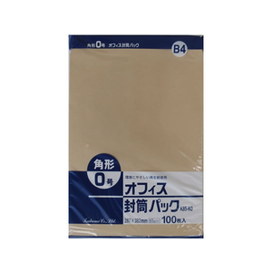 ツバメ工業 クラフト封筒 角0 85g／m2 100枚 1パック(100枚) F807574-K85-K0-イメージ1