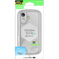エレコム iPhone 17用TOUGH SLIM LITE ケース オールクリア メタルステッカー付 クリア PM-A25ATSLACR