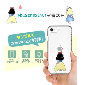 AKAN iPhone 12 mini用ソフトクリアケース お姫様 AK19191I12-イメージ4