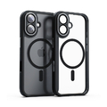miak iPhone 16用レンズガード一体型MagSafe対応クリアケース ブラック MA27192I16