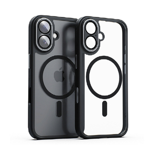 miak iPhone 16用レンズガード一体型MagSafe対応クリアケース ブラック MA27192I16-イメージ1