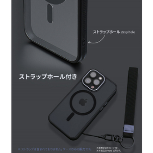 miak iPhone 16用レンズガード一体型MagSafe対応クリアケース ブラック MA27192I16-イメージ17