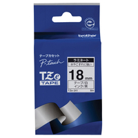 ブラザー ラミネートテープ(黒文字/白/18mm幅) ピータッチ TZE-241