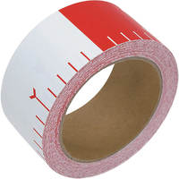 シンワ測定 貼付ロッド＿合成紙製＿５０ｍｍ×２５ｍ＿赤白２０ｃｍ間隔 シンワ 貼付ロッド＿合成紙製 78192