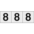 トラスコ中山 TRUSCO 数字ステッカー 50×50 「8」 透明地／黒文字 3枚入 3枚粘着シール5050黒文字 数字｢8｣ 透明 FC977GC-4389077