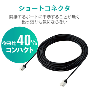 エレコム Cat6A LANケーブル(10．0m) ブラック LD-GPASST/BK100-イメージ5