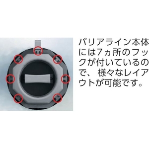 トラスコ中山 安全コーン用バリアライン(標示テープ付) 黄・黒 標示テープ付／黄･黒グレートラ FC010GT-4524021-イメージ3