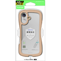 エレコム iPhone17用Grippy ハイブリッドケース フレームカラー メタルステッカー付 ベージュ PM-A25AGRPFCBE