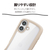 エレコム iPhone17用Grippy ハイブリッドケース フレームカラー メタルステッカー付 ベージュ PM-A25AGRPFCBE-イメージ3