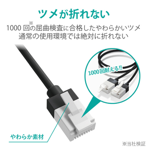 エレコム Cat6A LANケーブル(2．0m) ブラック LD-GPASST/BK20-イメージ3
