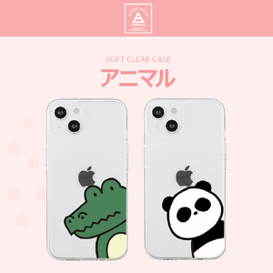 Dparks iPhone 13 Pro用ソフトクリアケース ワニ DS21193I13P-イメージ2