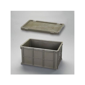 エスコ コンテナ OD色 フタ付 656×456×326mm 77.2L FCX4224-EA506AF-54S-イメージ1