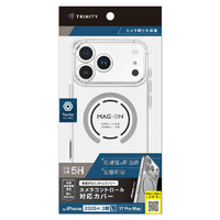 トリニティ iPhone 18 Pro Max用 / 17 Pro Max用  [Turtle Solid FULLSPEC] カメラコントロール＆マグネット吸着式アクセサリー対応 超精密設計 ハイブリッドケース ホワイトリング TR-IP26L3-TTSCMS-CWT