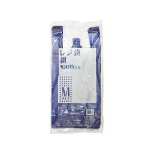 伊藤忠リーテイルリンク レジ袋 紺 M 100枚 F038241-IRLM-NM-イメージ1