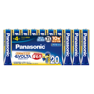 パナソニック 単4形アルカリ乾電池 20本入り EVOLTA LR03EJ/20SW パナソニック 単4形アルカリ乾電池 20本入り EVOLTA LR03EJ/20SW