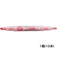ゼブラ 蛍光オプテックス2 EZ 赤 10本 1箱(10本) F883589-WKT11-R