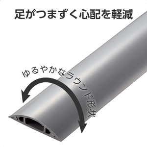 エレコム 床用モール(長さ1m/幅54mm) グレー LD-GA1407MGY-イメージ5