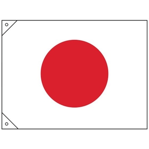 日本緑十字社 日章旗(日の丸) 700×1000mm 布製 700日章旗1000ヒモ(2本付属)0.05 FC255GP-8151507-イメージ1